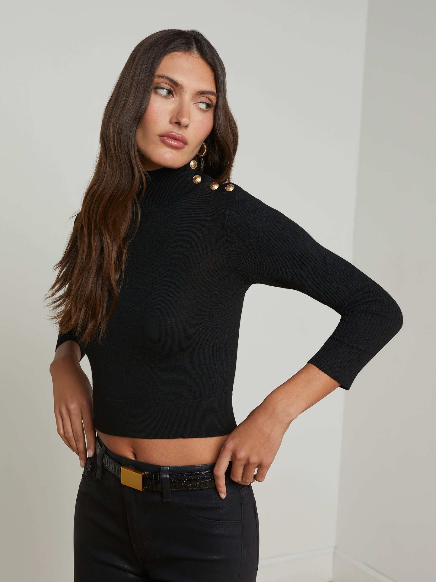 Kamdyn Cropped Turtleneck