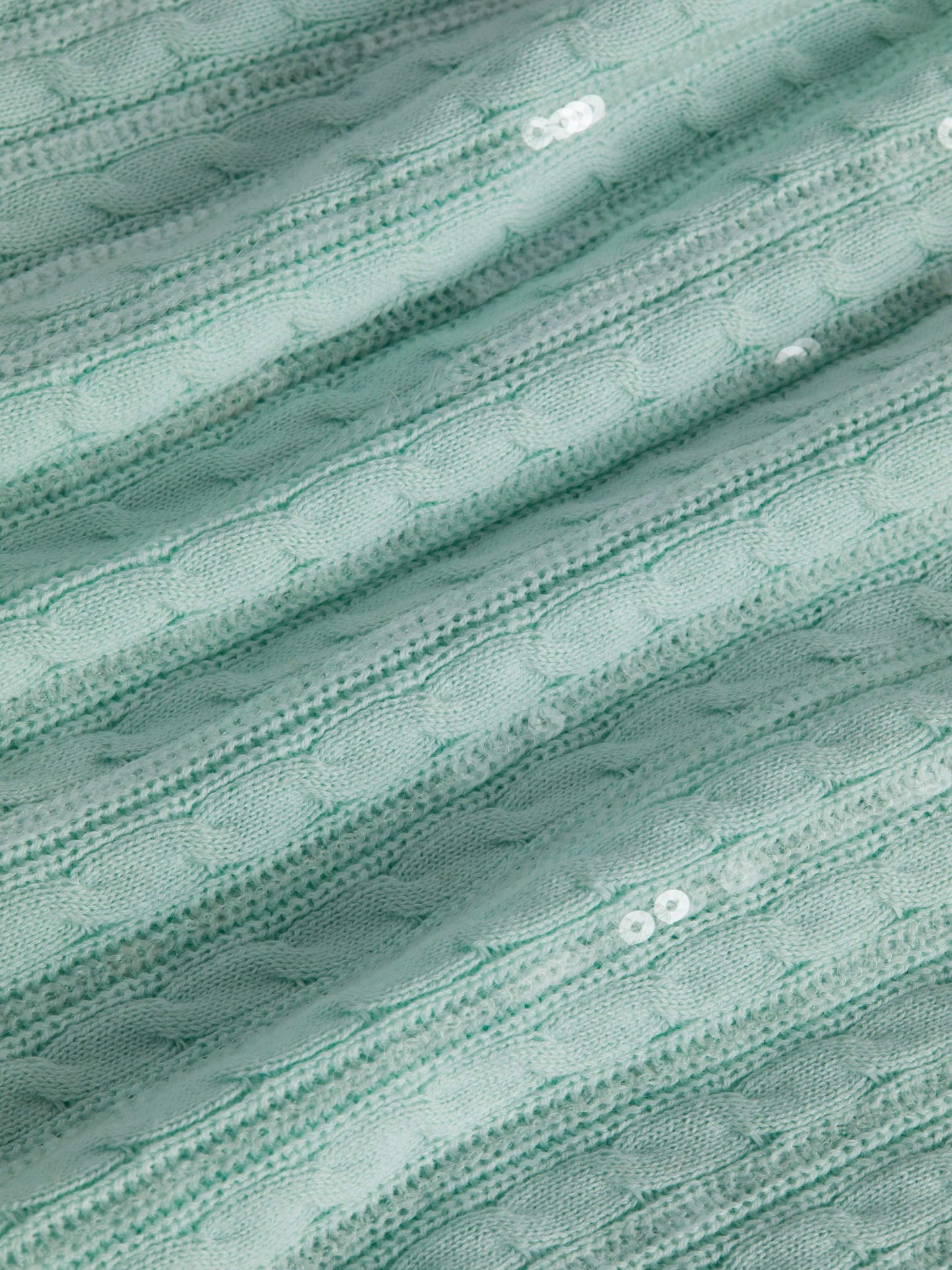Trinity Sequin Cabled Pullover